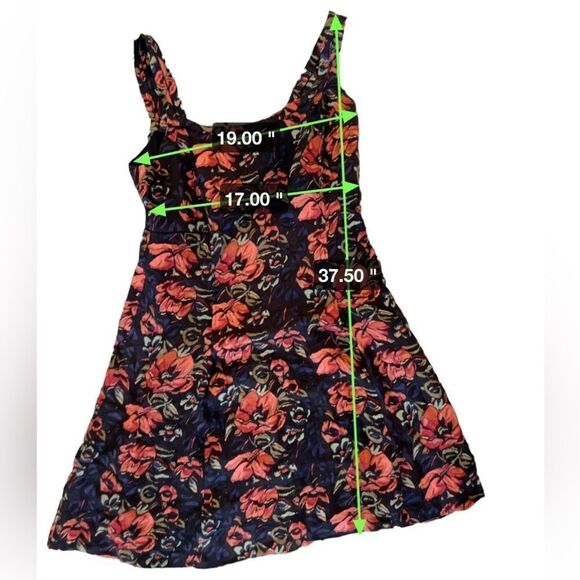 Peruvian Connection Linen Floral Dress Size Removed - Picture 6 of 12